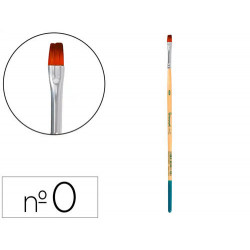 PINCEL PARA PINTURA ACRILICA Y ACUARELA LIDERPAPEL N 0 PUNTA PLANA DE PELO SINTETICO CERTIFICADO FSC