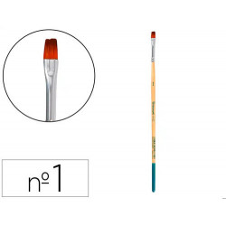 PINCEL PARA PINTURA ACRILICA Y ACUARELA LIDERPAPEL N 1 PUNTA PLANA DE PELO SINTETICO CERTIFICADO FSC