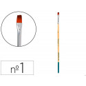 PINCEL PARA PINTURA ACRILICA Y ACUARELA LIDERPAPEL N 1 PUNTA PLANA DE PELO SINTETICO CERTIFICADO FSC