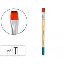 PINCEL PARA PINTURA ACRILICA Y ACUARELA LIDERPAPEL N 11 PUNTA PLANA DE PELO SINTETICO CERTIFICADO FS