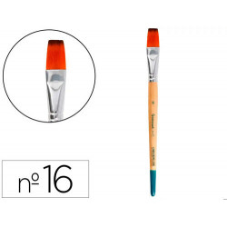 PINCEL PARA PINTURA ACRILICA Y ACUARELA LIDERPAPEL N 16 PUNTA PLANA DE PELO SINTETICO CERTIFICADO FS