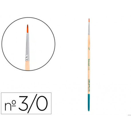 PINCEL PARA PINTURA ACRILICA Y ACUARELA LIDERPAPEL N 000 PUNTA REDONDA DE PELO SINTETICO CERTIFICADO