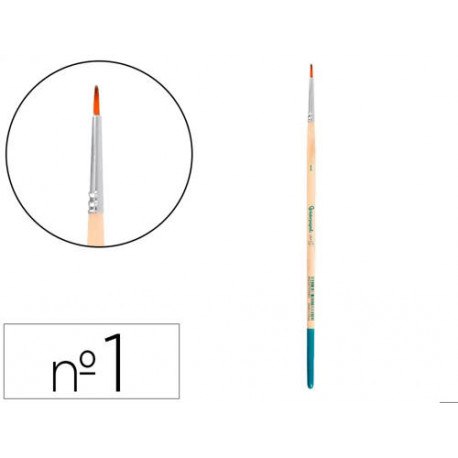 PINCEL PARA PINTURA ACRILICA Y ACUARELA LIDERPAPEL N 1 PUNTA REDONDA DE PELO SINTETICO CERTIFICADO F
