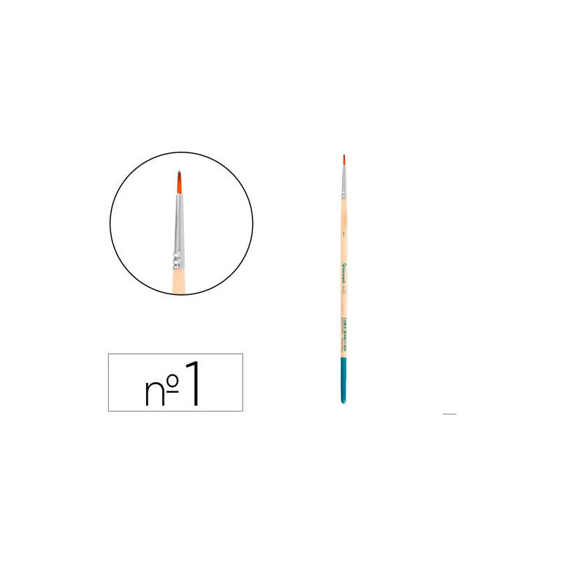 PINCEL PARA PINTURA ACRILICA Y ACUARELA LIDERPAPEL N 1 PUNTA REDONDA DE PELO SINTETICO CERTIFICADO F