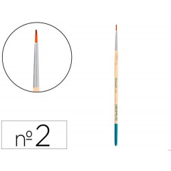 PINCEL PARA PINTURA ACRILICA Y ACUARELA LIDERPAPEL N 2 PUNTA REDONDA DE PELO SINTETICO CERTIFICADO F