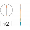 PINCEL PARA PINTURA ACRILICA Y ACUARELA LIDERPAPEL N 2 PUNTA REDONDA DE PELO SINTETICO CERTIFICADO F