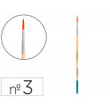 PINCEL PARA PINTURA ACRILICA Y ACUARELA LIDERPAPEL N 3 PUNTA REDONDA DE PELO SINTETICO CERTIFICADO F