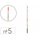 PINCEL PARA PINTURA ACRILICA Y ACUARELA LIDERPAPEL N 5 PUNTA REDONDA DE PELO SINTETICO CERTIFICADO F