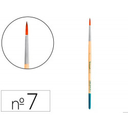 PINCEL PARA PINTURA ACRILICA Y ACUARELA LIDERPAPEL N 7 PUNTA REDONDA DE PELO SINTETICO CERTIFICADO F