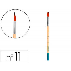 PINCEL PARA PINTURA ACRILICA Y ACUARELA LIDERPAPEL N 11 PUNTA REDONDA DE PELO SINTETICO CERTIFICADO 