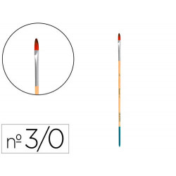 PINCEL PARA PINTURA ACRILICA Y ACUARELA LIDERPAPEL N 000 PUNTA FILBERT / LENGUA GATO DE PELO SINTETI