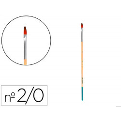PINCEL PARA PINTURA ACRILICA Y ACUARELA LIDERPAPEL N 00 PUNTA FILBERT / LENGUA GATO DE PELO SINTETIC