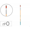 PINCEL PARA PINTURA ACRILICA Y ACUARELA LIDERPAPEL N 0 PUNTA FILBERT / LENGUA GATO DE PELO SINTETICO