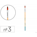 PINCEL PARA PINTURA ACRILICA Y ACUARELA LIDERPAPEL N 3 PUNTA FILBERT / LENGUA GATO DE PELO SINTETICO