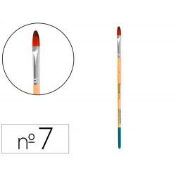PINCEL PARA PINTURA ACRILICA Y ACUARELA LIDERPAPEL N 7 PUNTA FILBERT / LENGUA GATO DE PELO SINTETICO