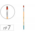 PINCEL PARA PINTURA ACRILICA Y ACUARELA LIDERPAPEL N 7 PUNTA FILBERT / LENGUA GATO DE PELO SINTETICO