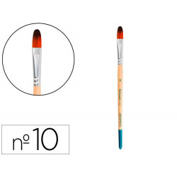 PINCEL PARA PINTURA ACRILICA Y ACUARELA LIDERPAPEL N 10 PUNTA FILBERT / LENGUA GATO DE PELO SINTETIC