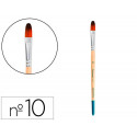 PINCEL PARA PINTURA ACRILICA Y ACUARELA LIDERPAPEL N 10 PUNTA FILBERT / LENGUA GATO DE PELO SINTETIC