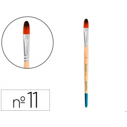 PINCEL PARA PINTURA ACRILICA Y ACUARELA LIDERPAPEL N 11 PUNTA FILBERT / LENGUA GATO DE PELO SINTETIC