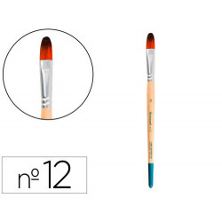 PINCEL PARA PINTURA ACRILICA Y ACUARELA LIDERPAPEL N 12 PUNTA FILBERT / LENGUA GATO DE PELO SINTETIC