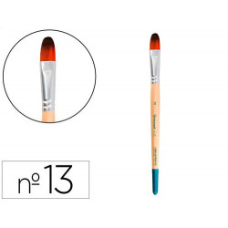 PINCEL PARA PINTURA ACRILICA Y ACUARELA LIDERPAPEL N 13 PUNTA FILBERT / LENGUA GATO DE PELO SINTETIC