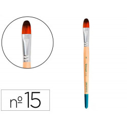 PINCEL PARA PINTURA ACRILICA Y ACUARELA LIDERPAPEL N 15 PUNTA FILBERT / LENGUA GATO DE PELO SINTETIC