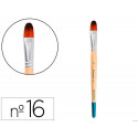 PINCEL PARA PINTURA ACRILICA Y ACUARELA LIDERPAPEL N 16 PUNTA FILBERT / LENGUA GATO DE PELO SINTETIC