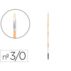 PINCEL PARA PINTURA AL OLEO Y ACRILICA LIDERPAPEL N 000 PUNTA PLANA DE PELO DE CERDA CERTIFICADO FSC