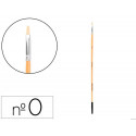 PINCEL PARA PINTURA AL OLEO Y ACRILICA LIDERPAPEL N 0 PUNTA PLANA DE PELO DE CERDA CERTIFICADO FSC