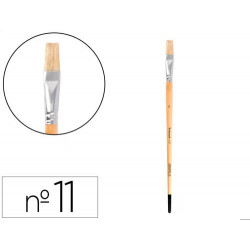 PINCEL PARA PINTURA AL OLEO Y ACRILICA LIDERPAPEL N 11 PUNTA PLANA DE PELO DE CERDA CERTIFICADO FSC