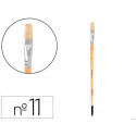 PINCEL PARA PINTURA AL OLEO Y ACRILICA LIDERPAPEL N 11 PUNTA PLANA DE PELO DE CERDA CERTIFICADO FSC