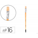 PINCEL PARA PINTURA AL OLEO Y ACRILICA LIDERPAPEL N 16 PUNTA PLANA DE PELO DE CERDA CERTIFICADO FSC