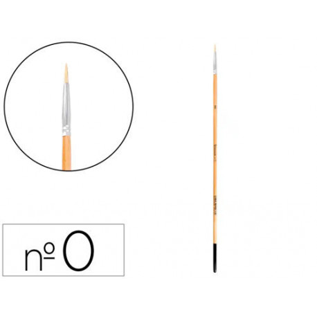 PINCEL PARA PINTURA AL OLEO Y ACRILICA LIDERPAPEL N 0 PUNTA REDONDA DE PELO DE CERDA CERTIFICADO FSC