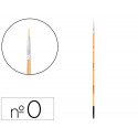 PINCEL PARA PINTURA AL OLEO Y ACRILICA LIDERPAPEL N 0 PUNTA REDONDA DE PELO DE CERDA CERTIFICADO FSC