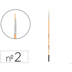 PINCEL PARA PINTURA AL OLEO Y ACRILICA LIDERPAPEL N 2 PUNTA REDONDA DE PELO DE CERDA CERTIFICADO FSC