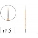 PINCEL PARA PINTURA AL OLEO Y ACRILICA LIDERPAPEL N 3 PUNTA REDONDA DE PELO DE CERDA CERTIFICADO FSC