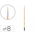 PINCEL PARA PINTURA AL OLEO Y ACRILICA LIDERPAPEL N 8 PUNTA REDONDA DE PELO DE CERDA CERTIFICADO FSC