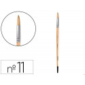 PINCEL PARA PINTURA AL OLEO Y ACRILICA LIDERPAPEL N 11 PUNTA REDONDA DE PELO DE CERDA CERTIFICADO FS
