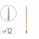 PINCEL PARA PINTURA AL OLEO Y ACRILICA LIDERPAPEL N 12 PUNTA REDONDA DE PELO DE CERDA CERTIFICADO FS