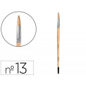 PINCEL PARA PINTURA AL OLEO Y ACRILICA LIDERPAPEL N 13 PUNTA REDONDA DE PELO DE CERDA CERTIFICADO FS