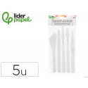 ESPATULA PARA PINTURA LIDERPAPEL DE PLASTICO JUEGO DE 5 UNIDADES TAMAÑOS SURTIDOS