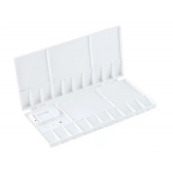 PALETA PLASTICO LIDERPAPEL PARA PINTURA PLEGABLE CON TAPA Y AGUJERO PARA EL PULGAR 20X10X1,8 CM