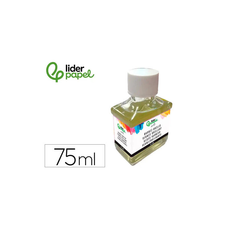 BARNIZ ACABADO BRILLANTE LIDERPAPEL PARA PINTURA BOTE DE 75 ML