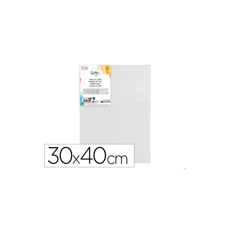 PANEL DE LIENZO LIDERPAPEL 30X40 CM GRAMAJE 280G/M2 CERTIFICADO FSC
