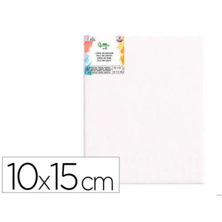 BASTIDOR LIDERPAPEL 0P LIENZO GRAPADO PARTE TRASERA ALGODON 100% BORDES MADERA 10X15 CM GRAMAJE 280G