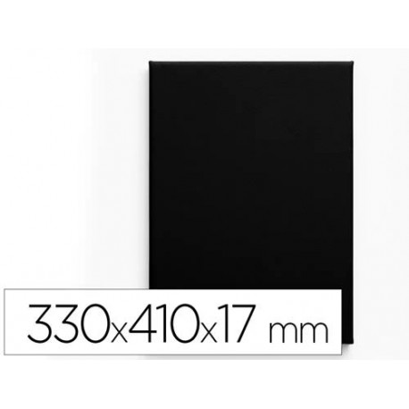 BASTIDOR NEGRO LIDERPAPEL 6F LIENZO GRAPADO PARTE TRASERA ALGODON 100% 33X41 CM GRAMAJE 320G/M2 CERT