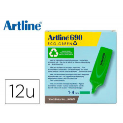 ROTULADOR ARTLINE FLUORESCENTE EK-690 ECO GREEN PUNTA BISELADA VERDE
