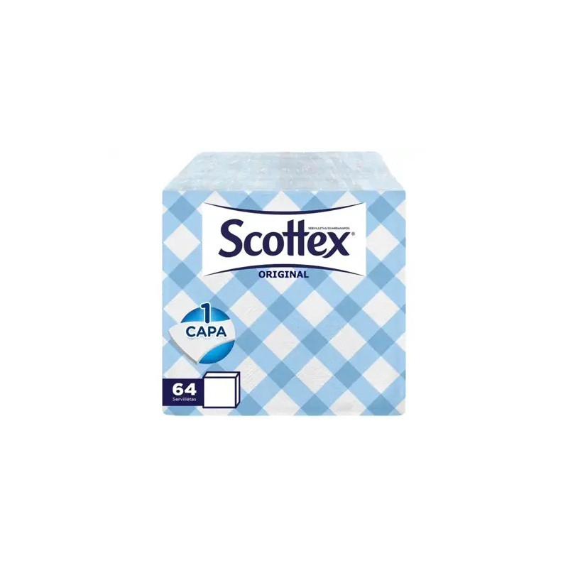 SERVILLETA SCOTTEX ESTILO DECORADA 1 CAPA 30X30 CM PAQUETE DE 64 UNIDADES