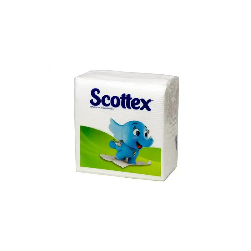 SERVILLETA SCOTTEX ORIGINAL 1 CAPA COLOR BLANCO 30X30 CM PAQUETE DE 64 UNIDADES