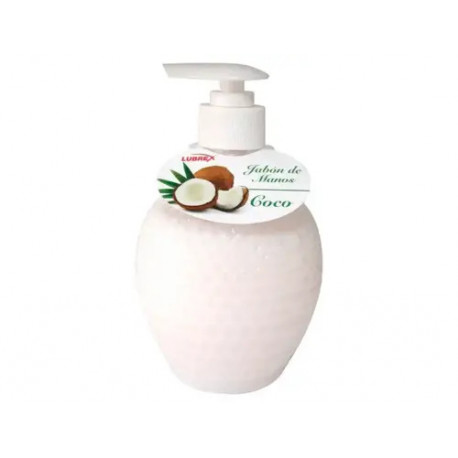 JABON LIQUIDO LAVAMANOS LUBREX CON DOSIFICADOR AROMA COCO BOTE DE 350 ML